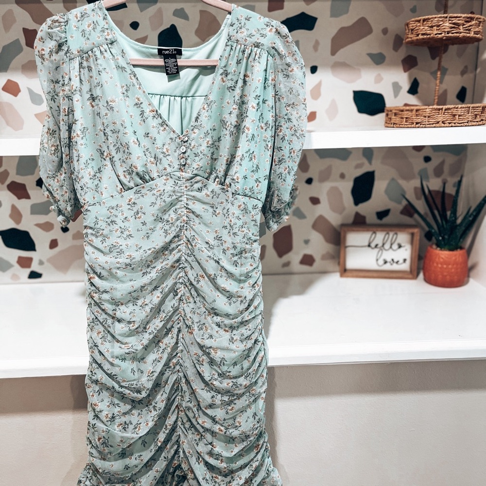 Ruched Body Con Dress